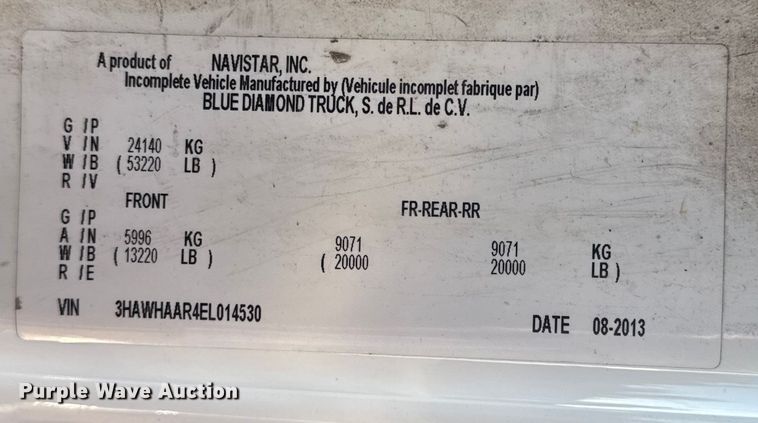 image for item EG8187 2014 International 7400 dump truck