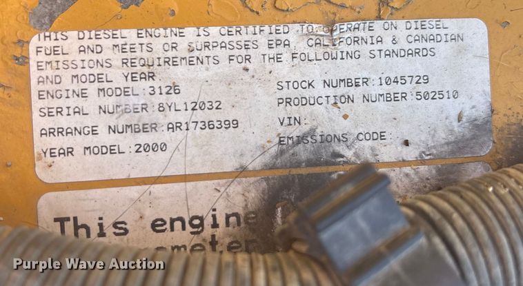 image for item EH7529 2000 BLUE BIRD B7 school bus