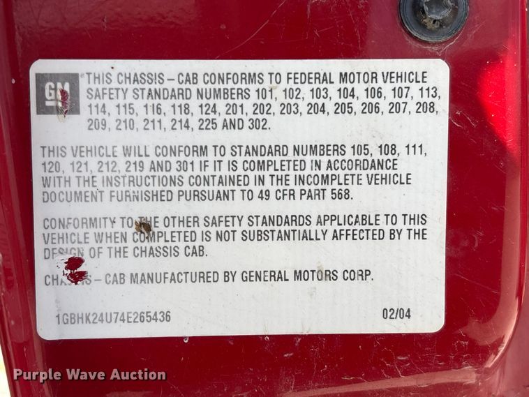 image for item EH7531 2004 Chevrolet Silverado 2500HD utility bed pickup truck