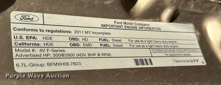 image for item EM2371 2011 Ford F450 Super Duty dump truck