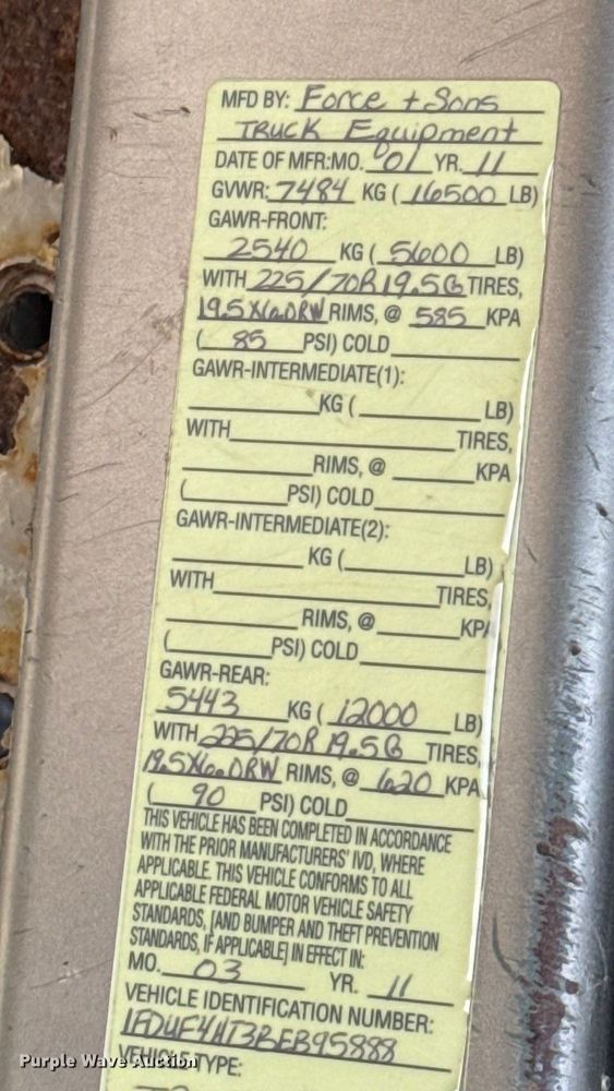 image for item EM2371 2011 Ford F450 Super Duty dump truck