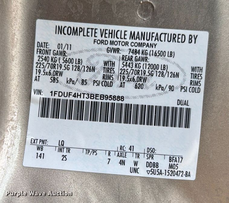 image for item EM2371 2011 Ford F450 Super Duty dump truck