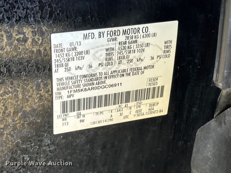 image for item EM2390 2013 Ford Explorer Police Interceptor SUV