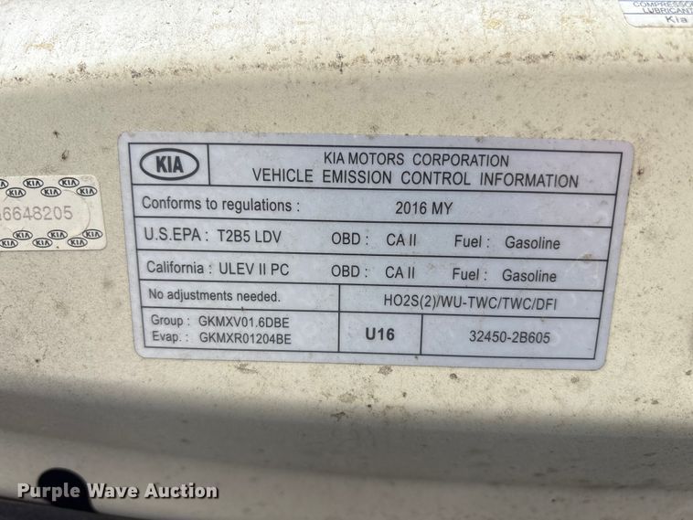 image for item EM6054 2016 Kia Rio 