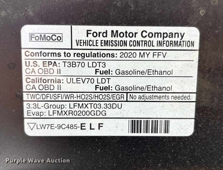 image for item EM6056 2020 Ford F150 pickup truck