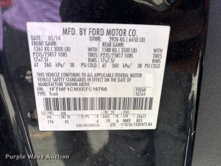 image for item EM6064 2014 Ford F150 pickup truck