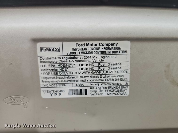 image for item EO4707 2014 Ford E450 shuttle bus