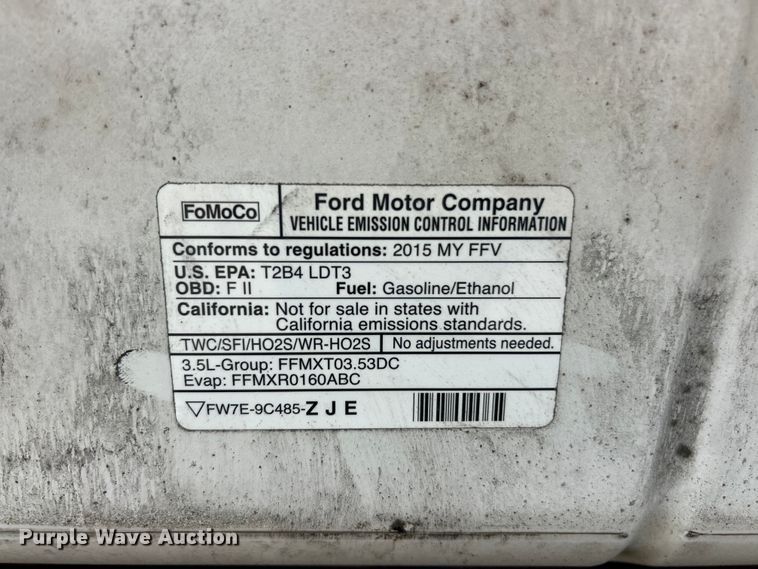 image for item ET3290 2015 Ford F150 XL SuperCab pickup truck