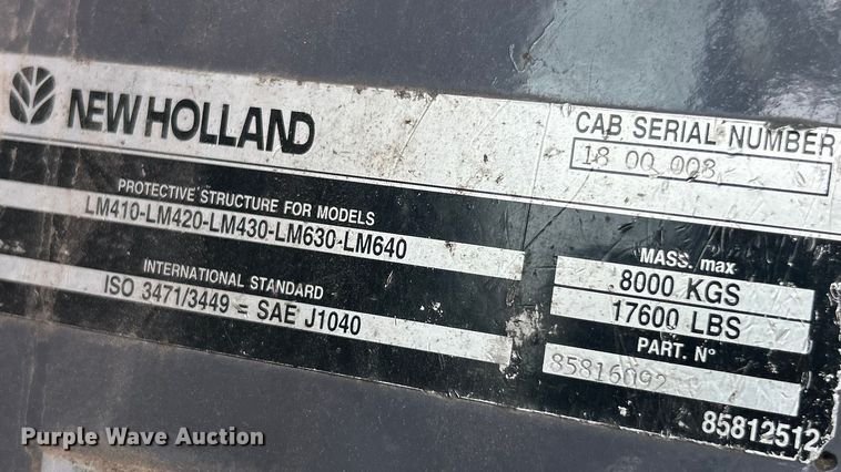 image for item ET3294 2000 New Holland LM430 telehandler