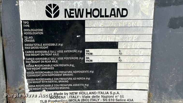 image for item ET3294 2000 New Holland LM430 telehandler