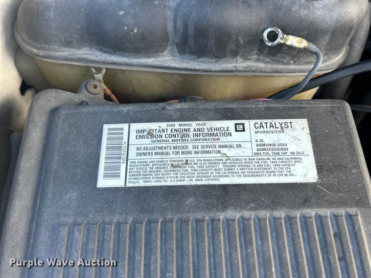 image for item ET3300 2008 Chevrolet Silverado 2500HD Ext. Cab utility bed pickup truck