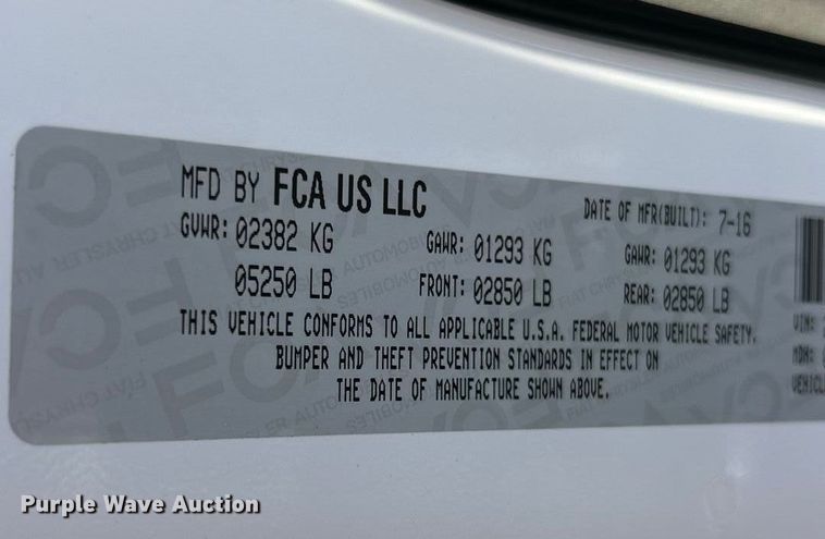 image for item ET3310 2016 Dodge Charger Police 