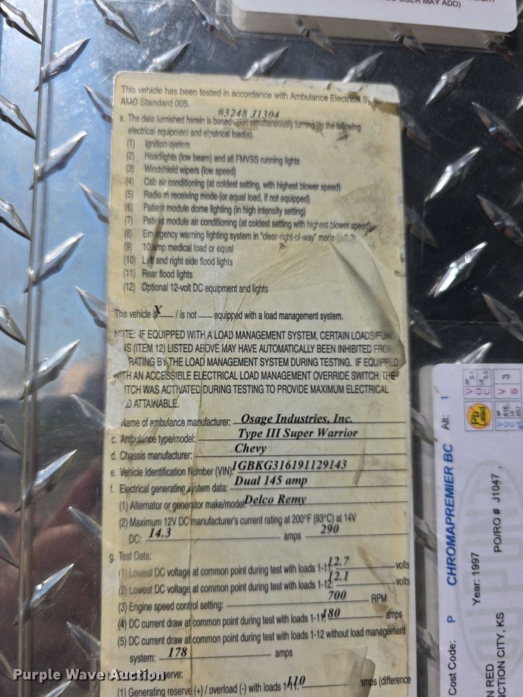 image for item FI0563 2009 Chevrolet Express 4500 ambulance