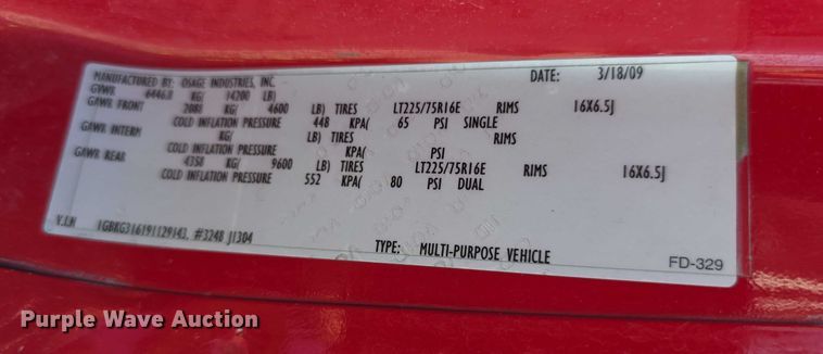 image for item FI0563 2009 Chevrolet Express 4500 ambulance