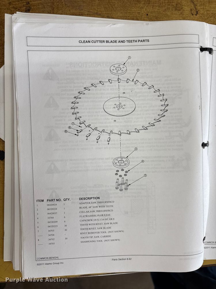 image for item IE9200 Side boom mower blade