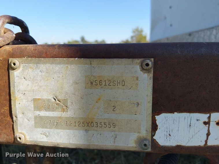 image for item DJ7833 2005 Pace American WS612SHD enclosed cargo trailer