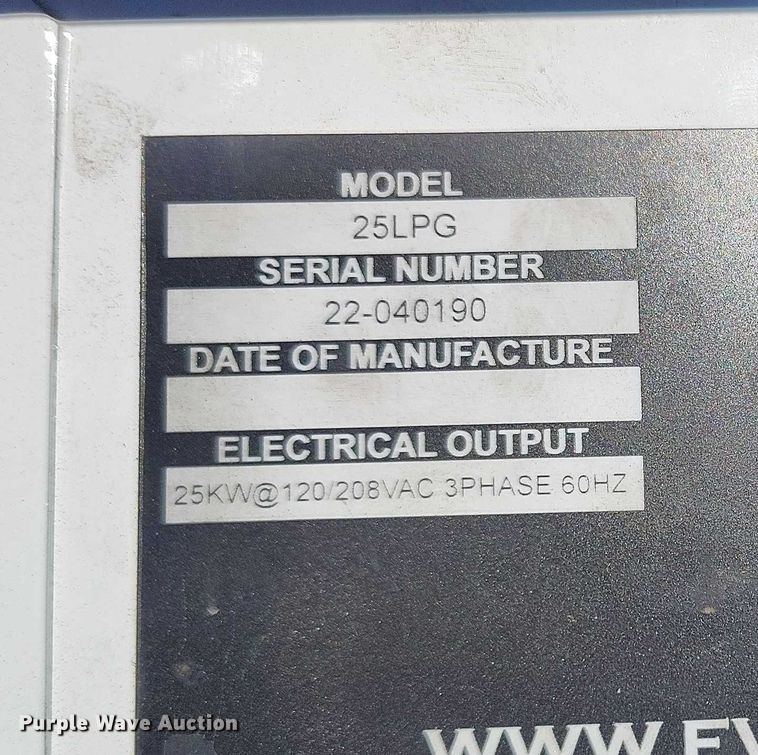 image for item DP5060 2022 Evergreen Mobile Power Juice Box 25LPG generator