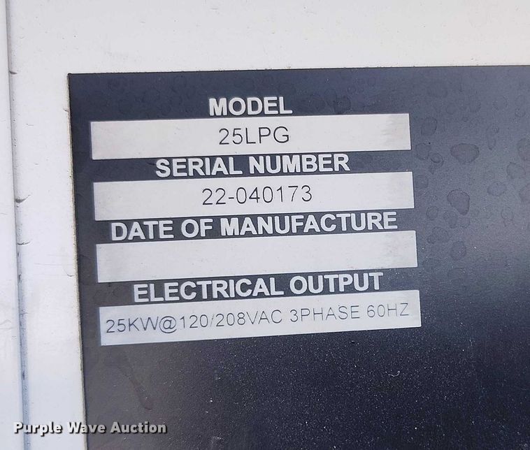 image for item DP5064 2022 Evergreen Mobile Power Juice Box 25LPG generator