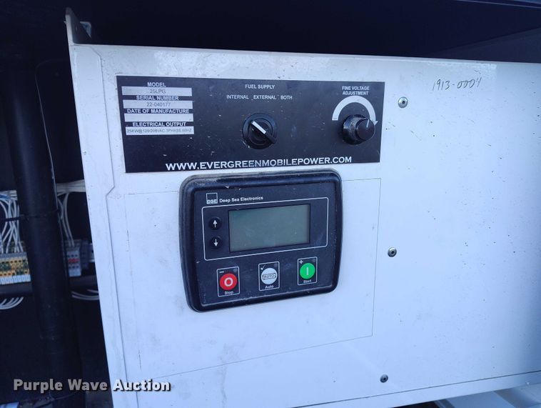 image for item DP5065 2022 Evergreen Mobile Power Juice Box 25LPG generator