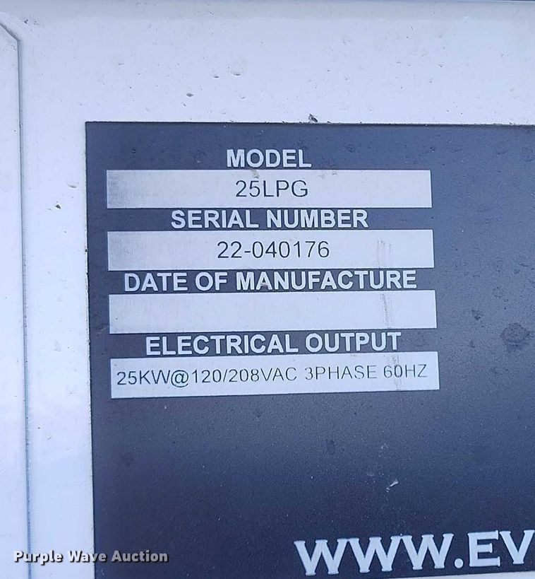 image for item DP5066 2022 Evergreen Mobile Power Juice Box 25LPG generator