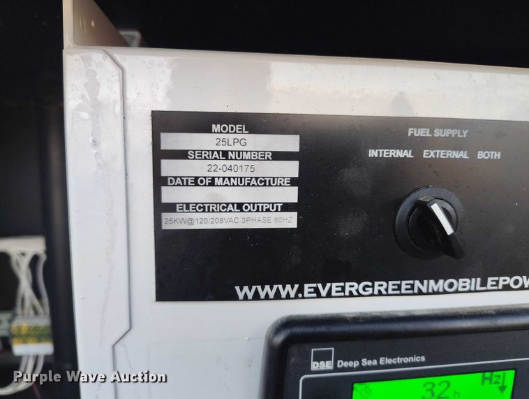 image for item DP5069 2022 Evergreen Mobile Power Juice Box 25LGP generator