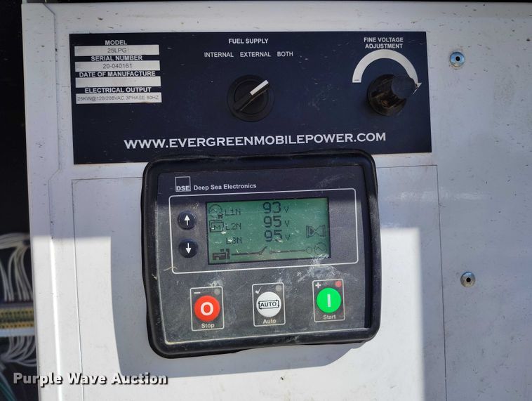 image for item DP5070 2020 Evergreen Mobile Power Juice Box 25LPG generator