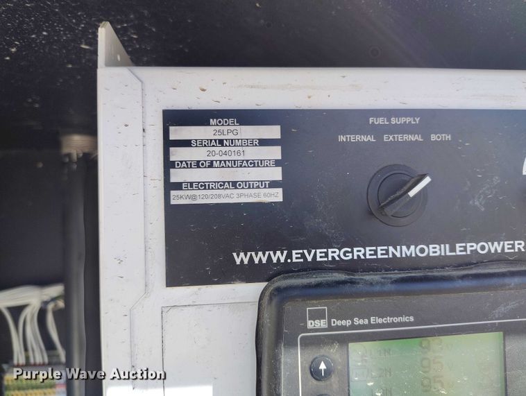 image for item DP5070 2020 Evergreen Mobile Power Juice Box 25LPG generator