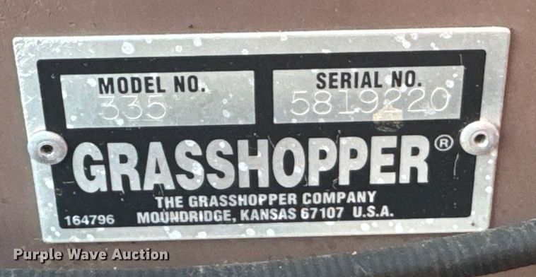 image for item DU3517 Grasshopper 335 ZTR lawn mower