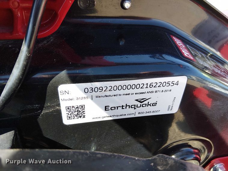 image for item DU3543 Earthquake 31285 rear tine tiller