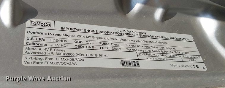 image for item DU3593 2014 Ford F350 Super Duty flatbed pickup truck