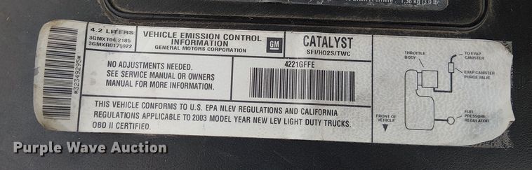 image for item DU3601 2003 Chevrolet TrailBlazer LS SUV