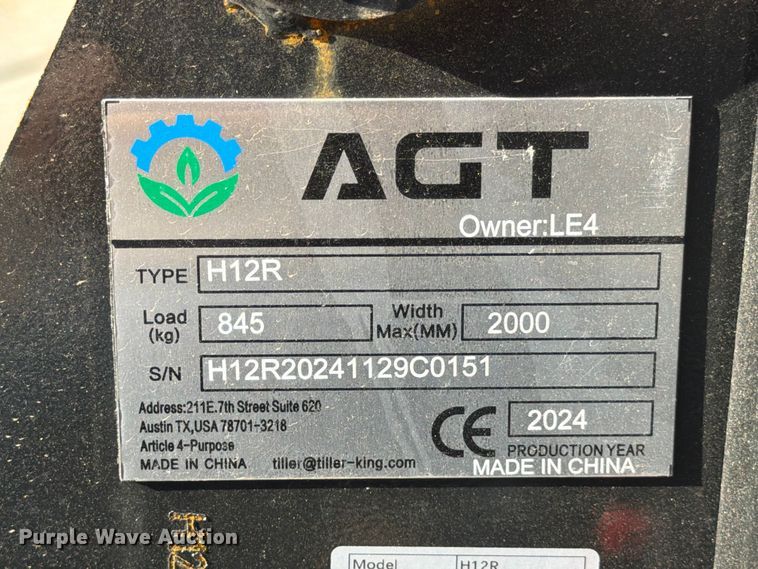 image for item DX5827 2024 AGT H12R mini excavator