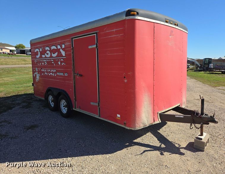 image for item DY1304 1992 Pace American L816TA2 enclosed cargo trailer