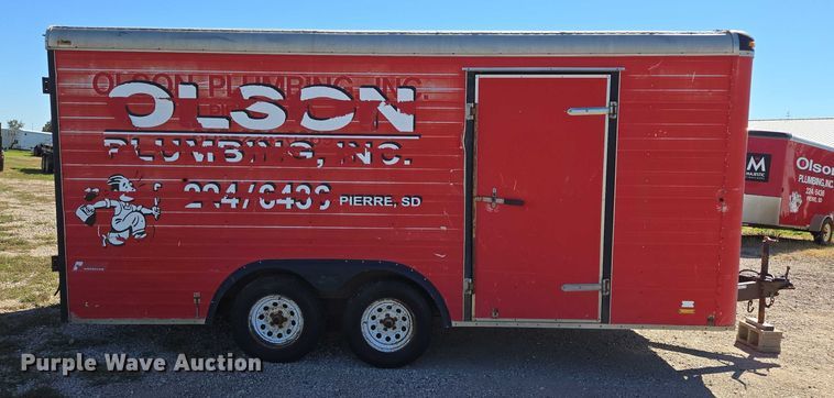 image for item DY1304 1992 Pace American L816TA2 enclosed cargo trailer