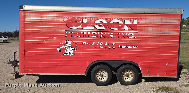 image for item DY1304 1992 Pace American L816TA2 enclosed cargo trailer