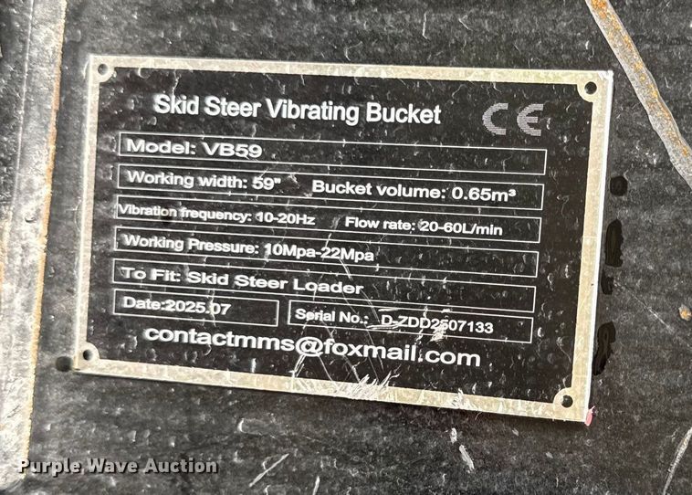 image for item DY8273 2025 GIYI VB59 skid steer vibratory screening bucket