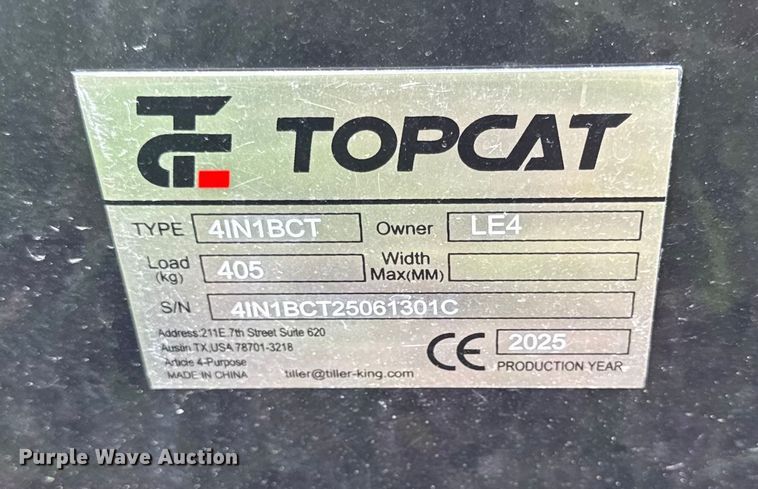 image for item DY8275 2025 TopCat  4-in-1 skid steer bucket