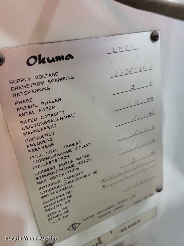 image for item DZ6584 Okuma LB25 lathe