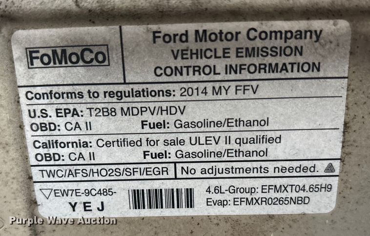 image for item EA7550 2014 Ford E150 van