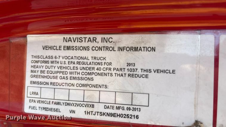 image for item EA7556 2014 International DuraStar 4300 forestry bucket truck