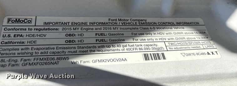 image for item EA7587 2016 Ford F450 Super Duty flatbed truck