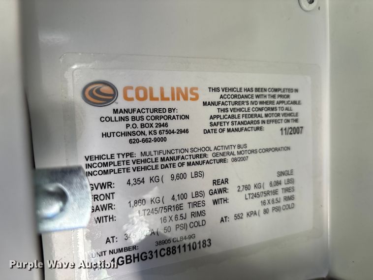 image for item EA7590 2008 Chevrolet Express shuttle bus