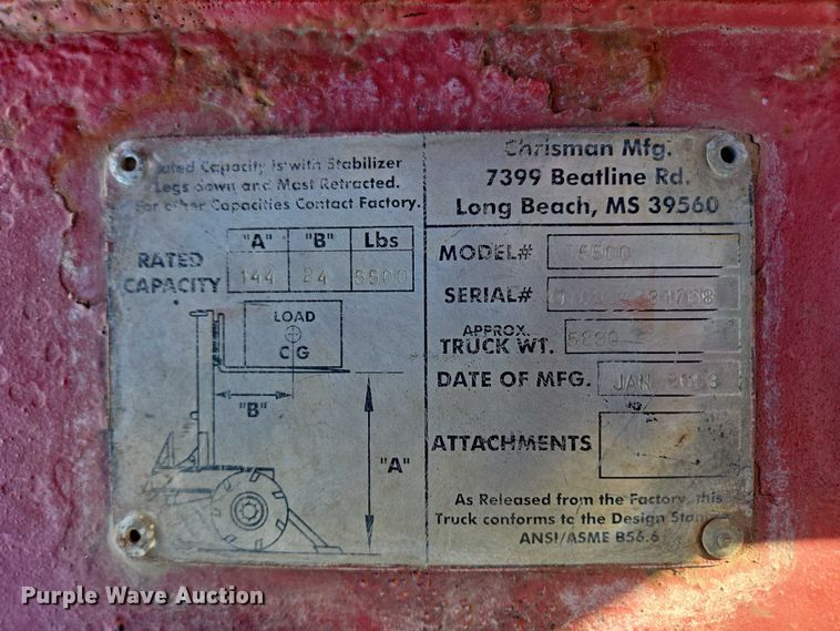 image for item EB1110 2003 Chrisman RT5500 forklift