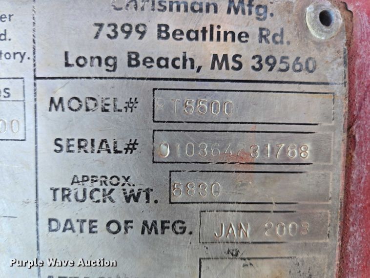 image for item EB1110 2003 Chrisman RT5500 forklift