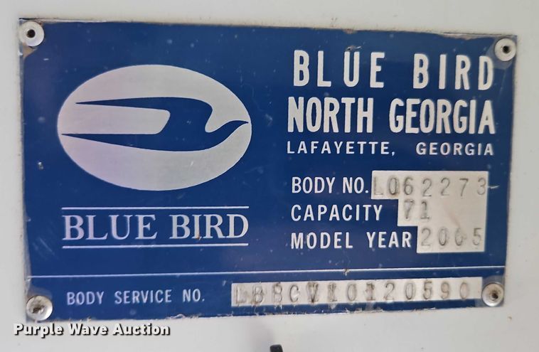 image for item EB8240 2005 Blue Bird Vision school bus