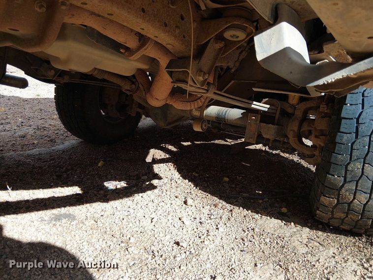 image for item EC1211 2003 Ford F250 Super Duty Crew Cab dump flatbed pickup truck