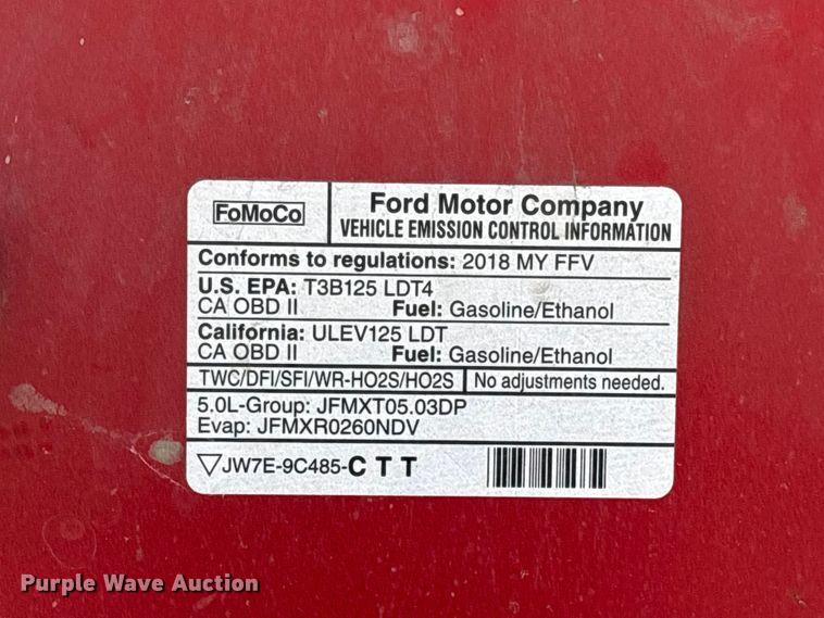 image for item EC8088 2018 Ford F150 SuperCrew pickup truck