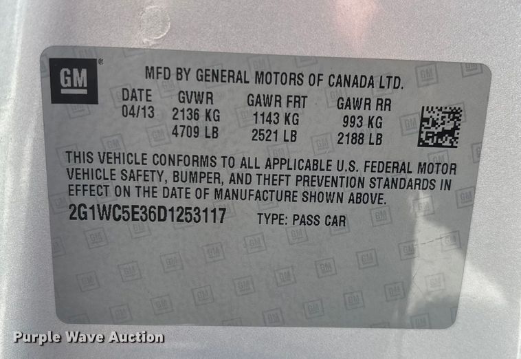 image for item ED2280 2013 Chevrolet Impala 