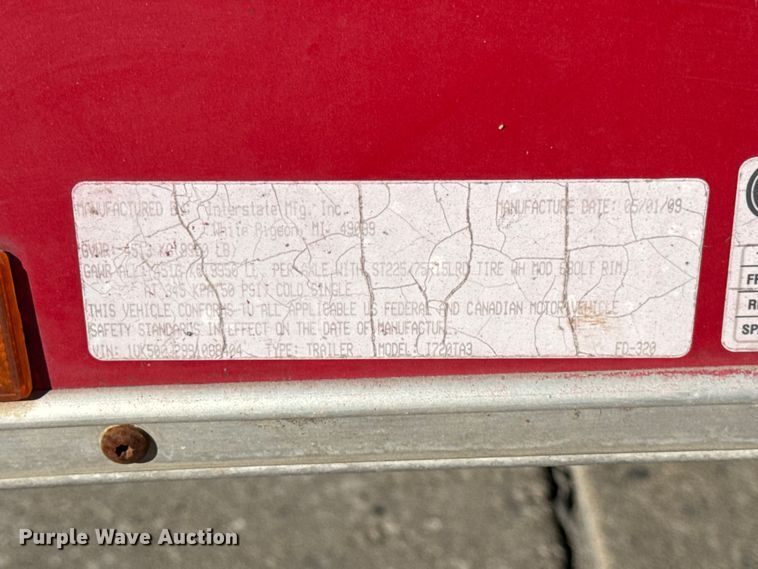 image for item EF2209 2009 Interstate I720TA3 enclosed cargo trailer