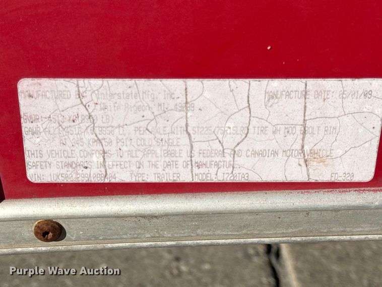 image for item EF2209 2009 Interstate I720TA3 enclosed cargo trailer